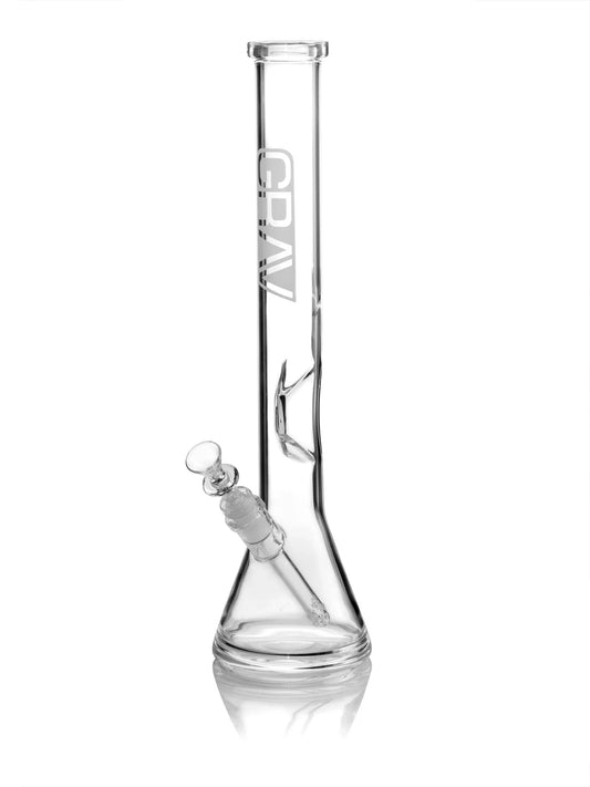 GRAV Large Clear Beaker Bong 16" | 14mm Ice Catcher | Fission Downstem - We The People 