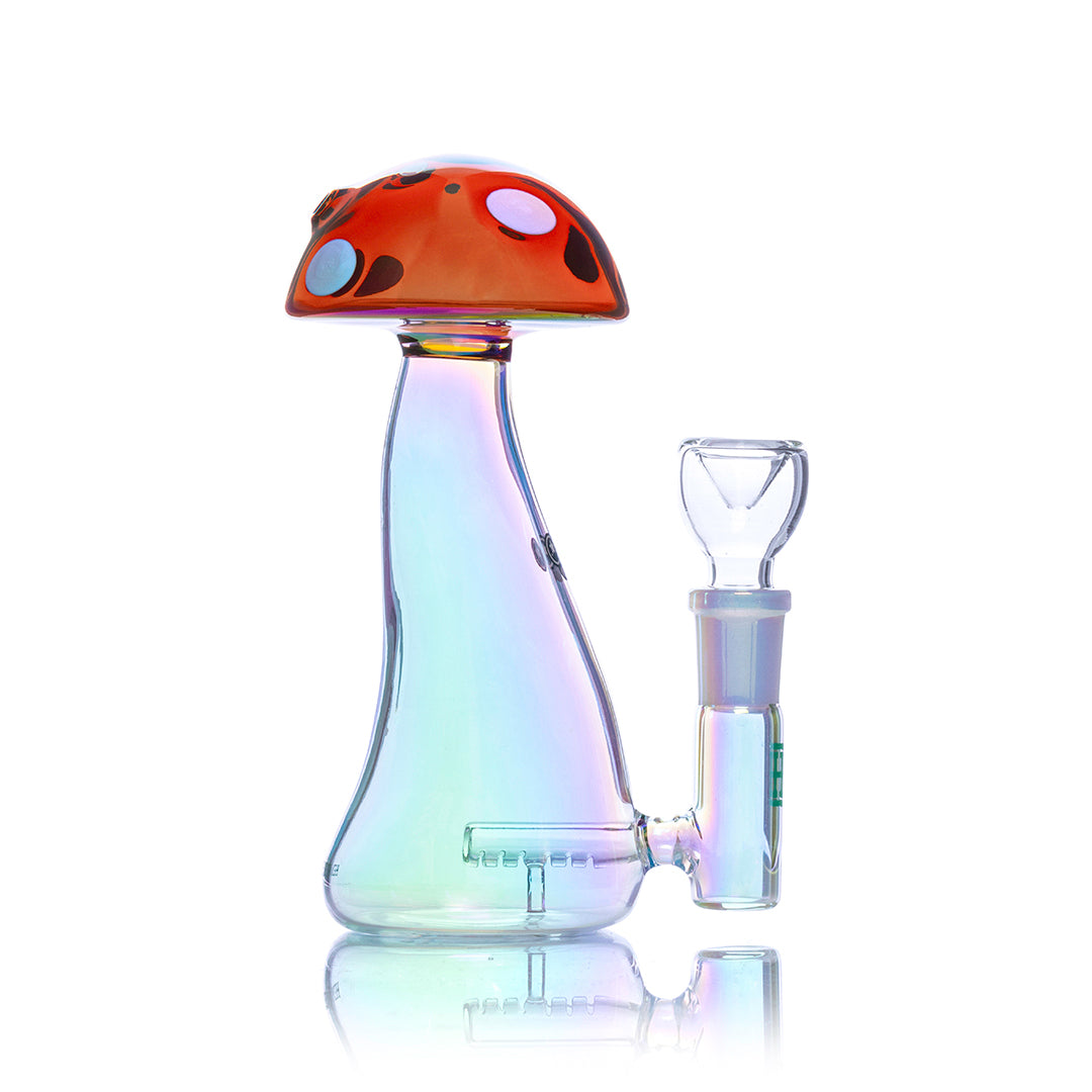HEMPER Trippy Shroom Bong | 6" Glass Water Pipe with Inline Perc
