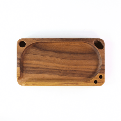 Wooden Rolling Tray - Leaf Design 7x5
