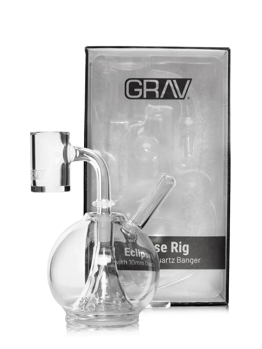 GRAV Eclipse Rig Clear | 10mm Compact Dab Rig | Borosilicate Glass - We The People 