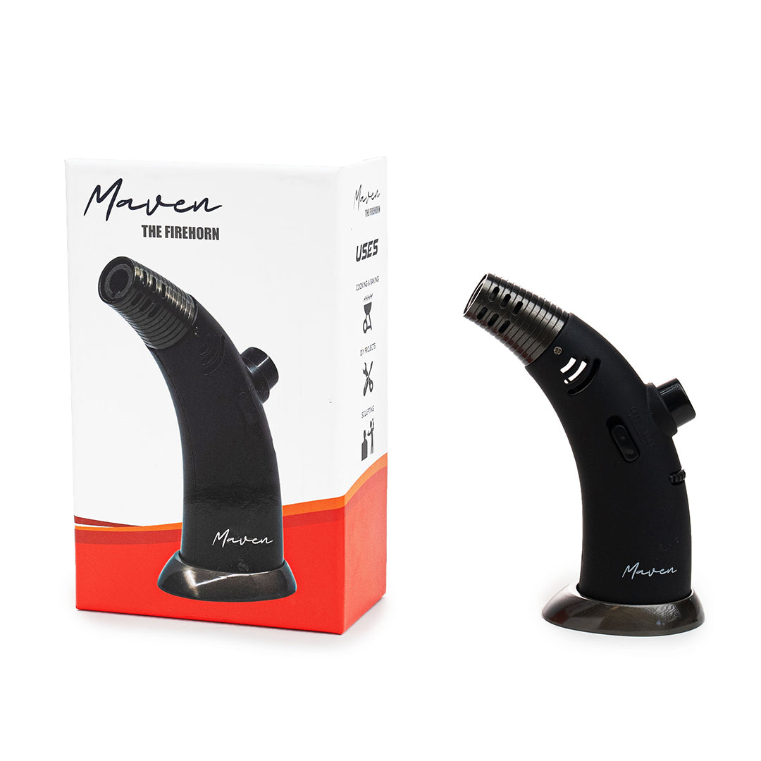 Maven Firehorn Torch - Compact Butane Torch Lighter (Unfilled)