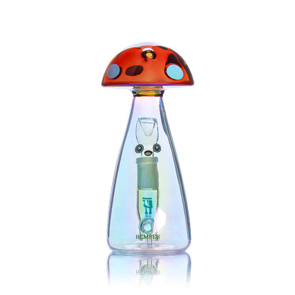 HEMPER Trippy Shroom Bong | 6" Glass Water Pipe with Inline Perc