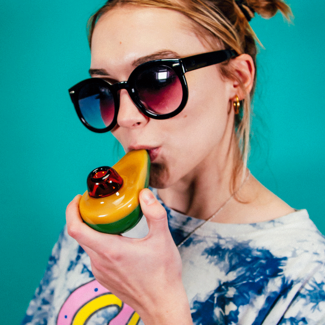Goody Avocado Hand Pipe | Glass Pipe with Avocado Design