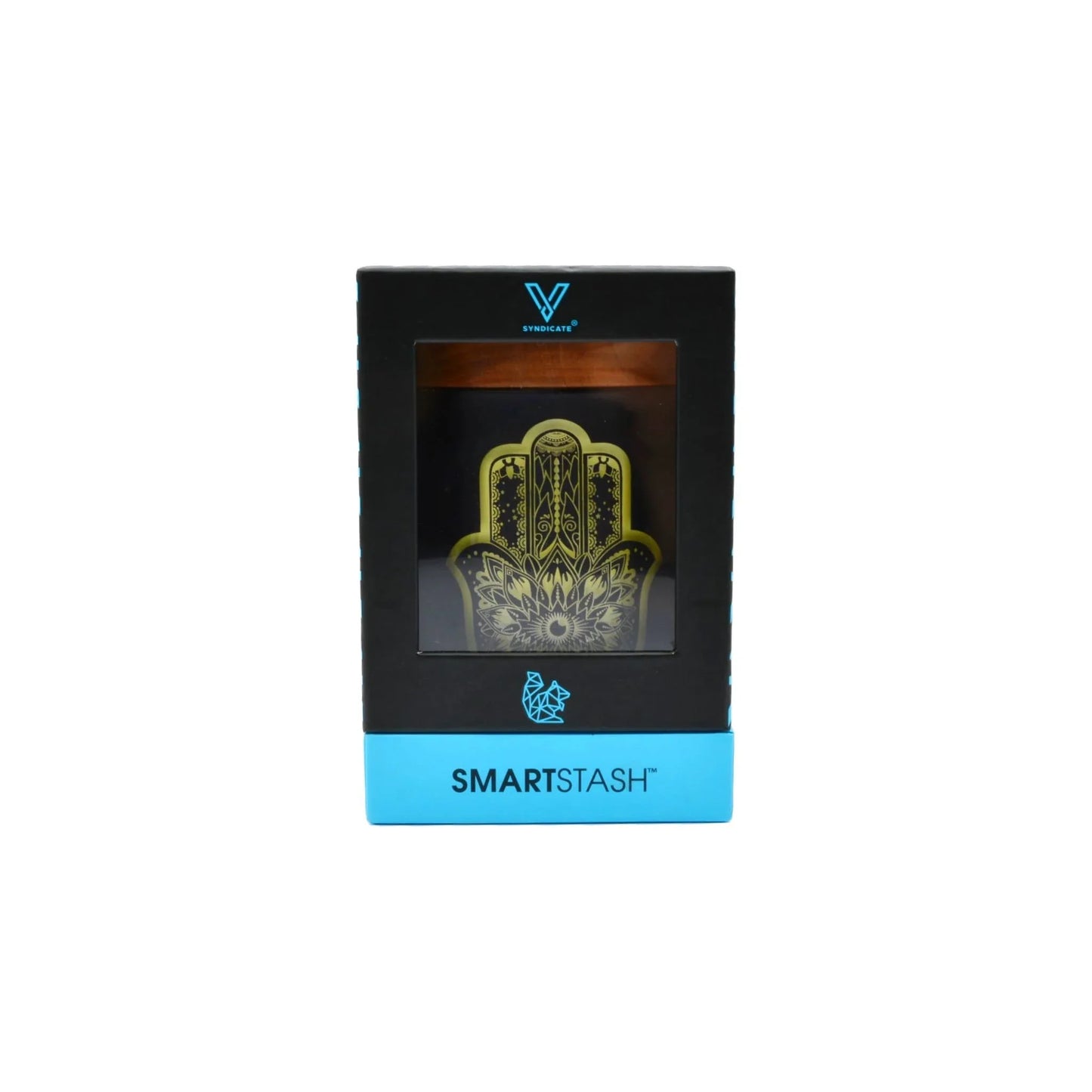 Hamsa Yellow SoleStash | Humidity Controlled Stash Jar with Grinder - We The People 