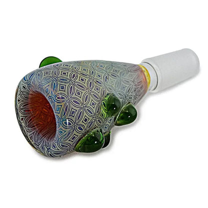 Deep Pattern Glass Bowl 14mm | Premium Thick Glass Slide - We The People 