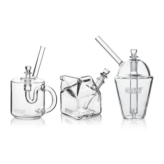 GRAV Sip Series Bundle - Complete Glass Straw Set | Clear - We The People 