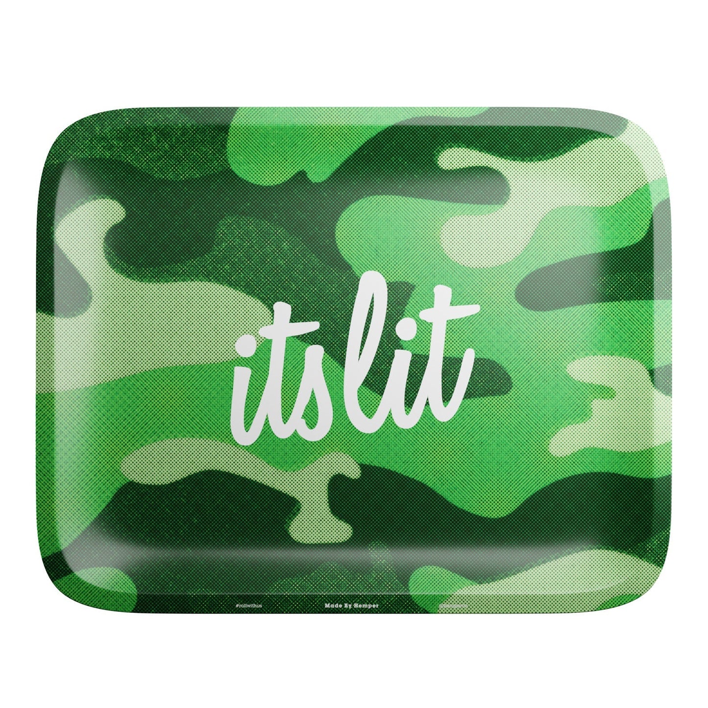 HEMPER It's Lit Rolling Tray | Light Green Camo Design