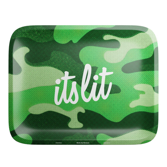 HEMPER It's Lit Rolling Tray | Light Green Camo Design