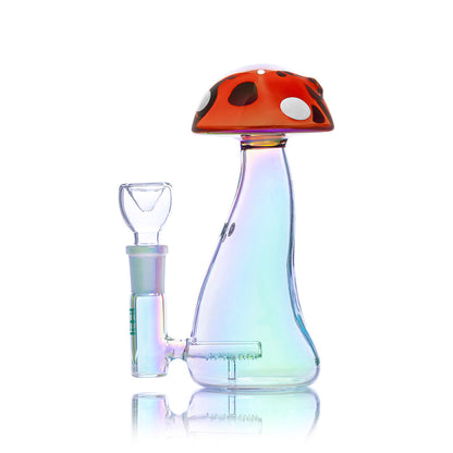 HEMPER Trippy Shroom Bong | 6" Glass Water Pipe with Inline Perc