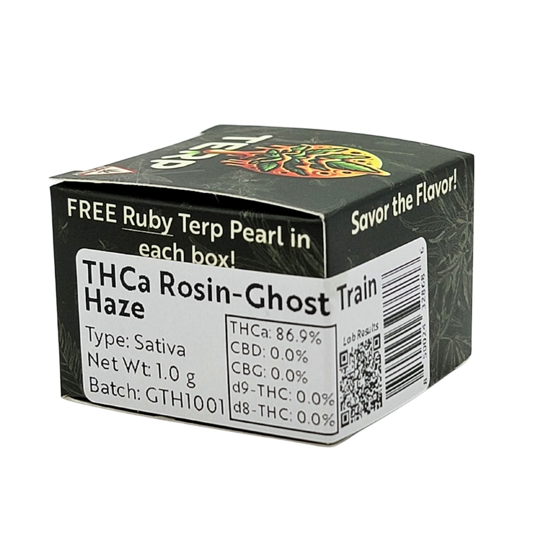THCA Pure Rosin - Ghost Train Haze Sativa | 1g Solventless Concentrate