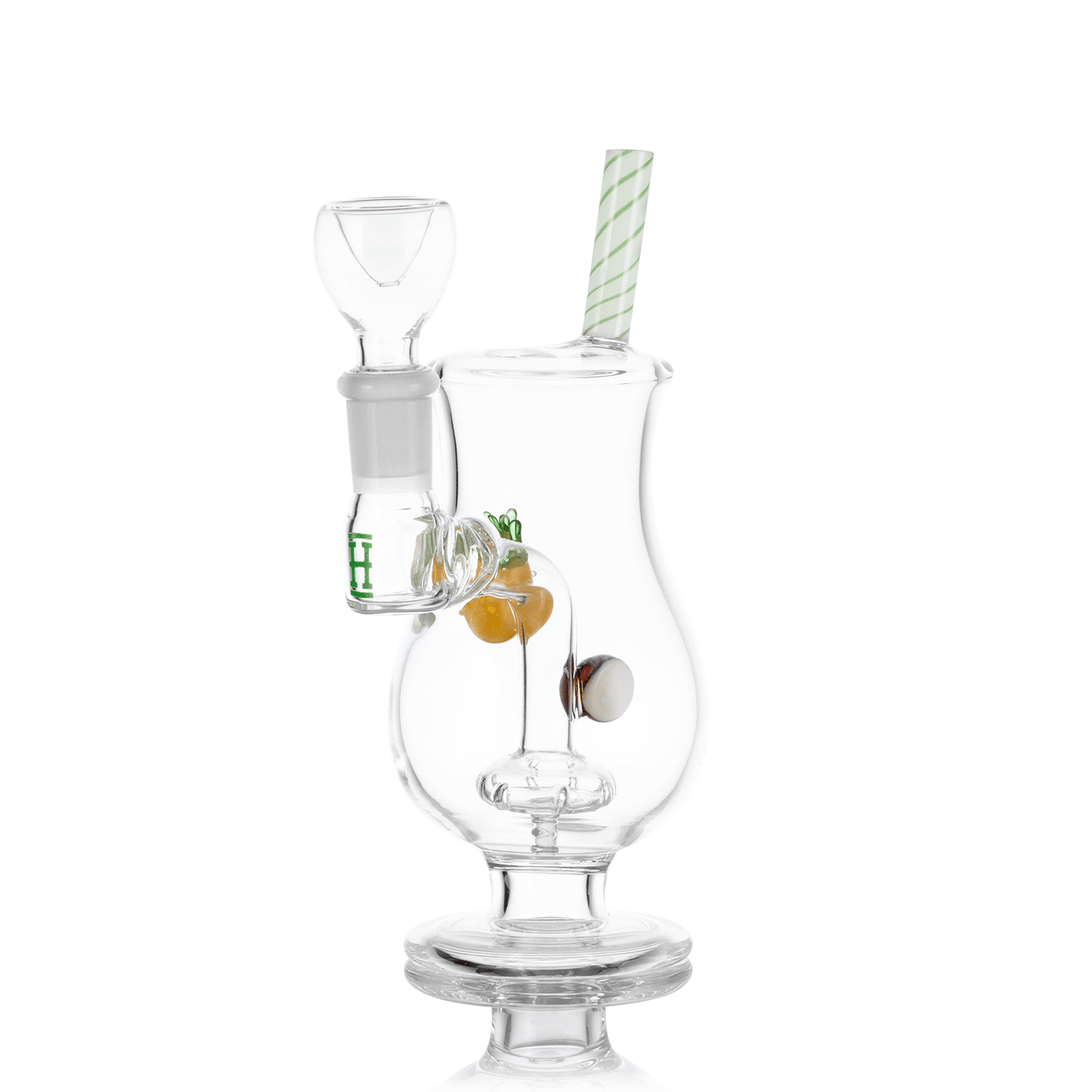 HEMPER Pina Colada Bong | 6" Glass Water Pipe with Tropical Design
