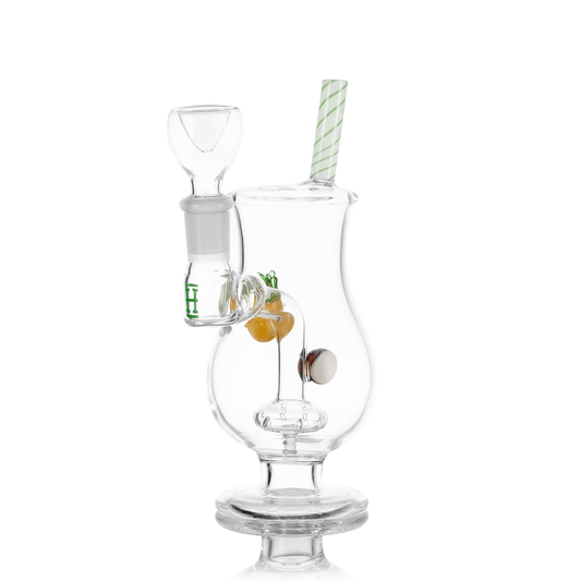 HEMPER Pina Colada Bong | 6" Glass Water Pipe with Tropical Design