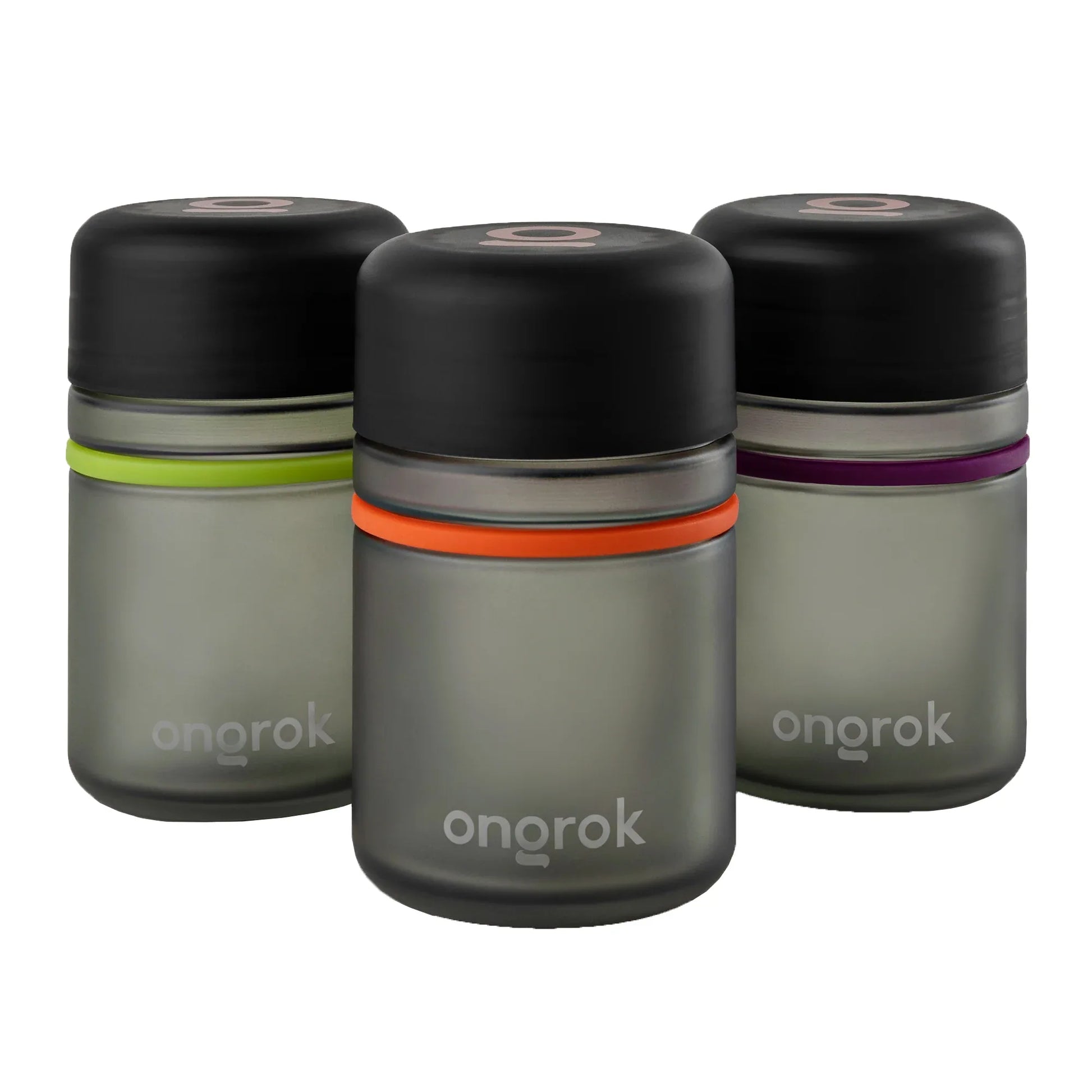 Ongrok Child Resistant Glass Storage Jar 3 Pack - 180ml Each - We The People 