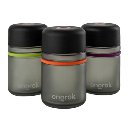 Ongrok Child Resistant Glass Storage Jar 3 Pack - 180ml Each - We The People 