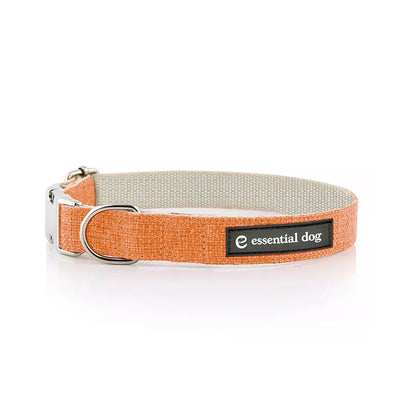 Organic Hemp & Cotton Dog Collar Orange Burst Eco-Friendly - We The People 
