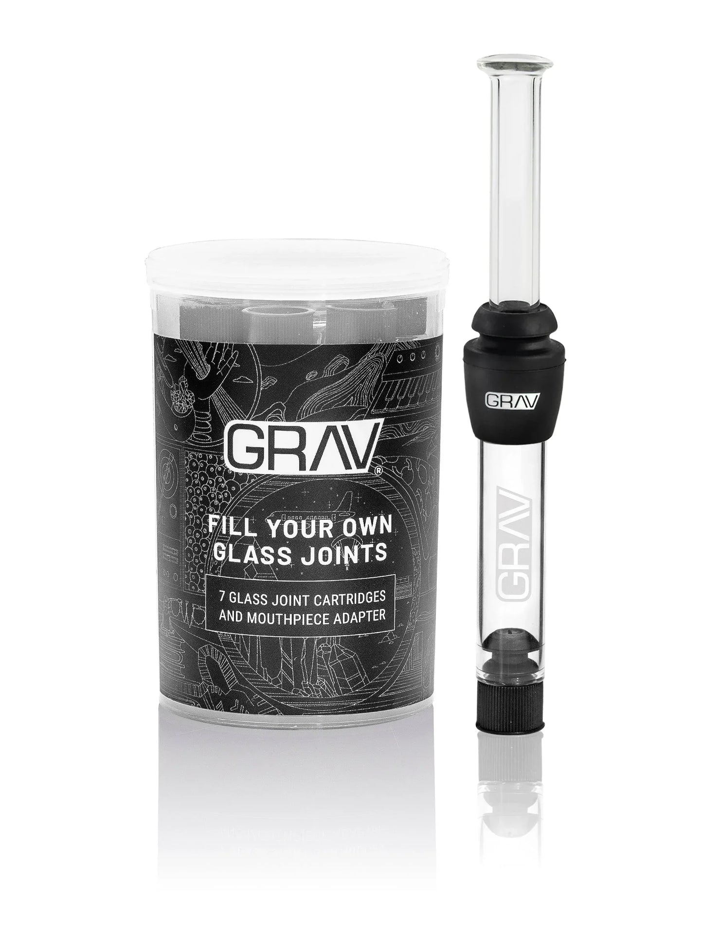 GRAV Fill-Your-Own Glass Joints - 7-Pack | Reusable Pre-Roll Tubes - We The People 