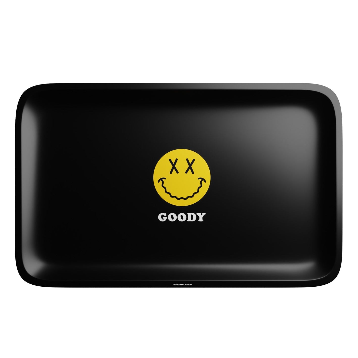 Goody Glass Black Big Face Rolling Tray | Durable Tin Rolling Tray