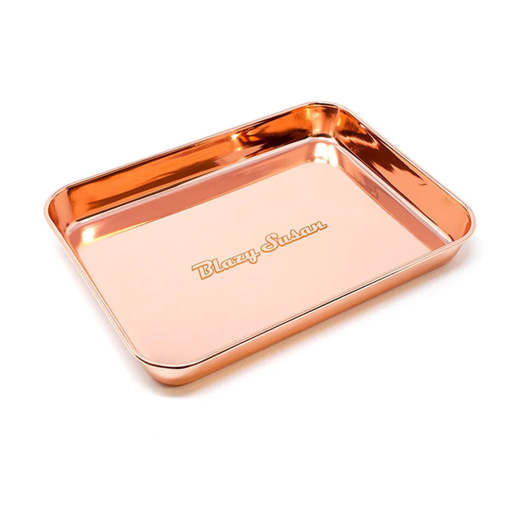 Blazy Susan Stainless Steel Rolling Tray | 7" x 9.25" Premium - We The People 