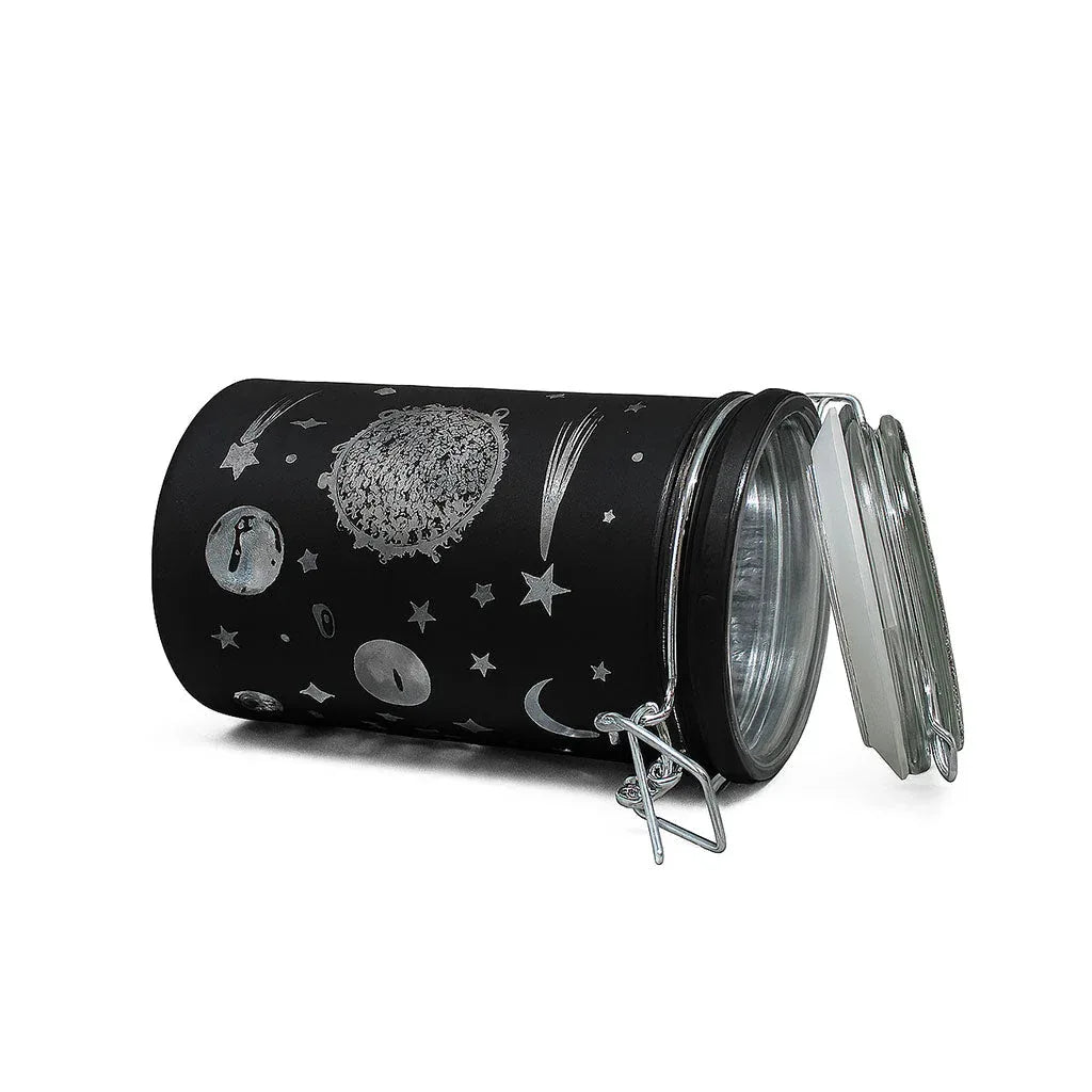 Black Frosted Galaxy Storage Jar | Airtight Glass Container - We The People 