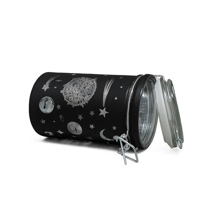 Black Frosted Galaxy Storage Jar | Airtight Glass Container - We The People 