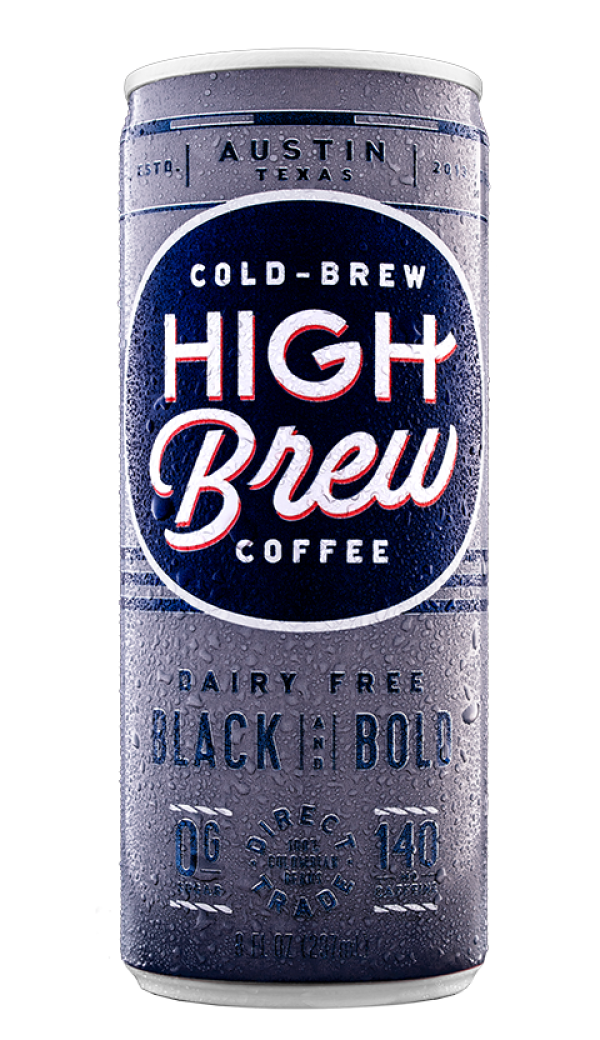 High Brew Black & Bold Dairy-Free Sugar-Free - Case of 12 (8oz Cans)