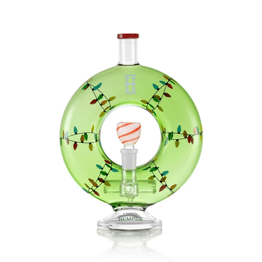 HEMPER Wreath XL Bong | 10" Glass Water Pipe | Holiday Christmas Design - We The People 