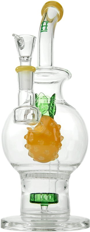 HEMPER Pineapple Bong XL | 11" Glass Water Pipe with Dual Percolators