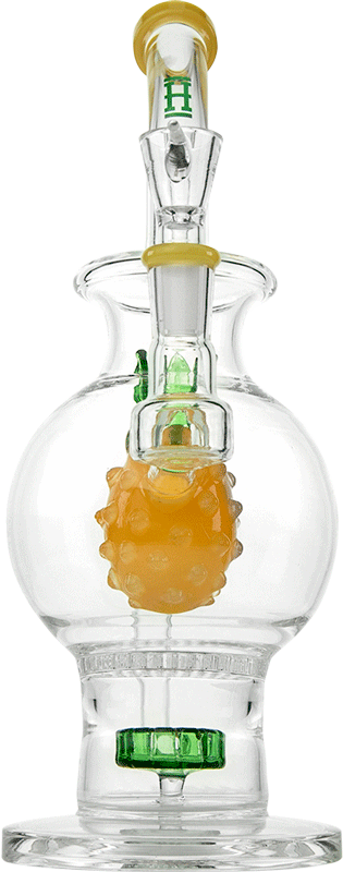 HEMPER Pineapple Bong XL | 11" Glass Water Pipe with Dual Percolators