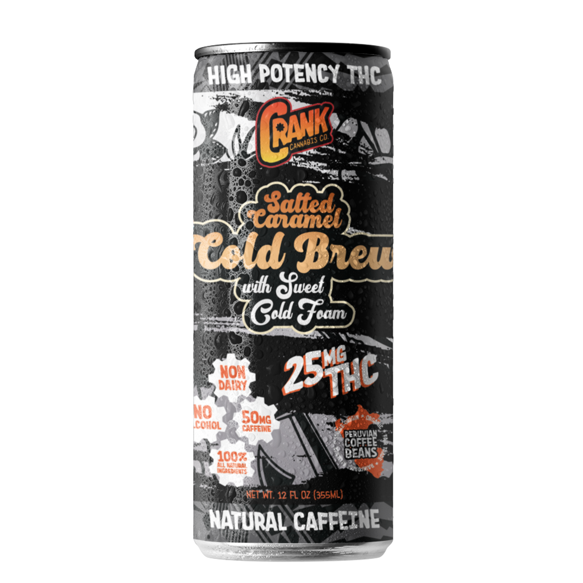 THC NITRO Salted Caramel Cold Brew with Sweet Cold Foam