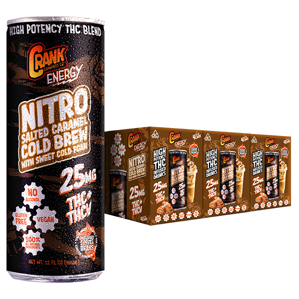 THC NITRO Salted Caramel Cold Brew with Sweet Cold Foam