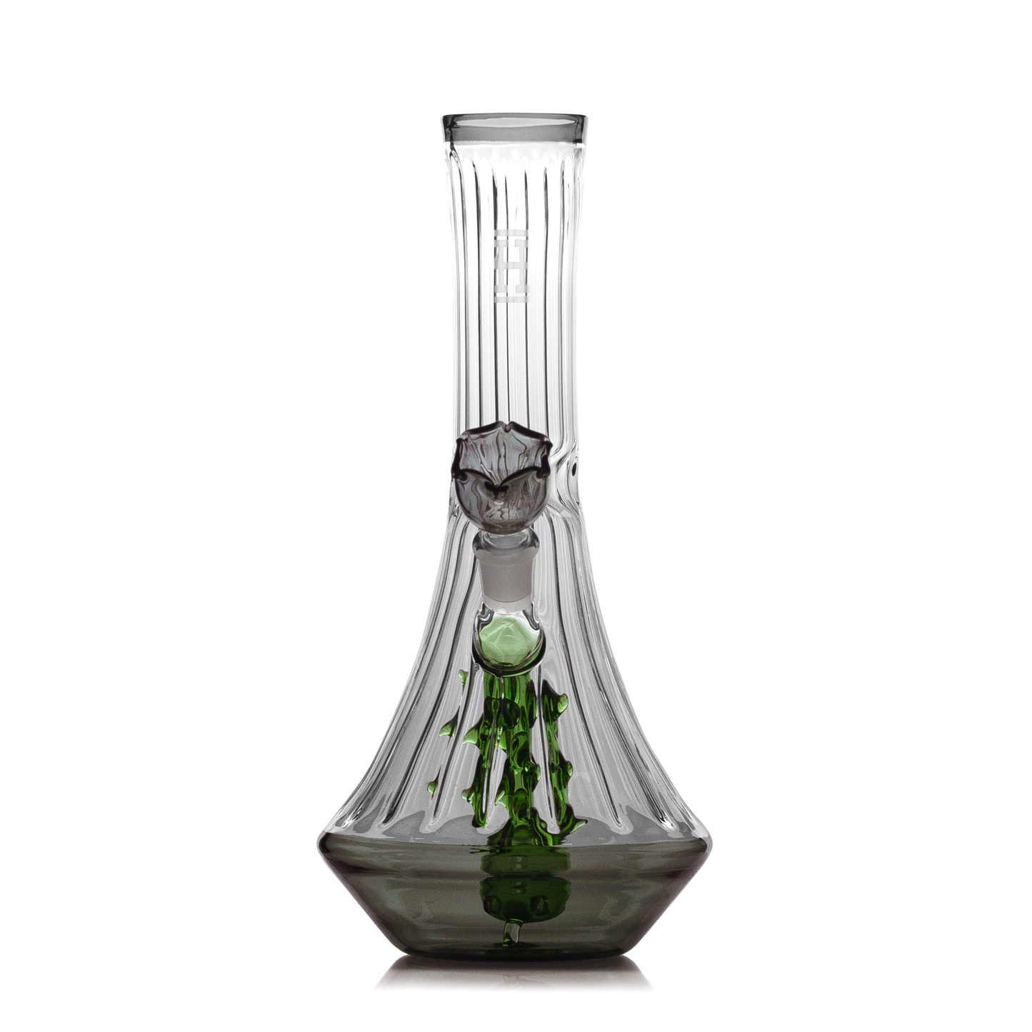 HEMPER Flower Vase XL Bong | 10" Glass Water Pipe with Floral Design