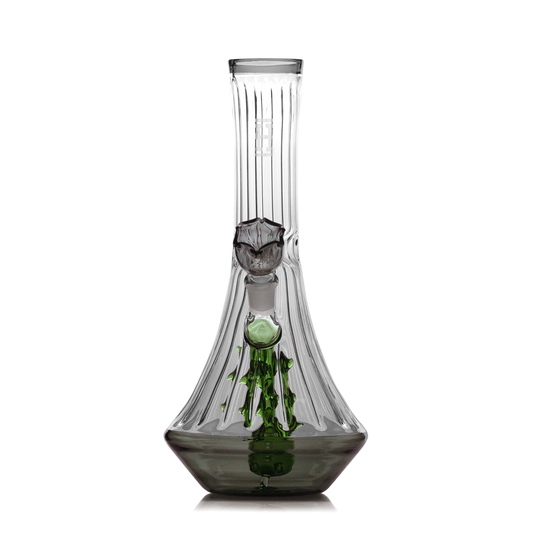 HEMPER Flower Vase XL Bong | 10" Glass Water Pipe with Floral Design