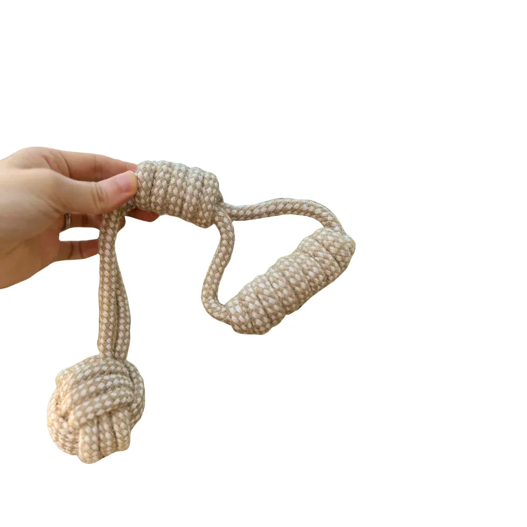 Forest Knot Hemp Rope Tug Toy with Handle 12.5" - We The People 