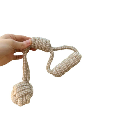 Forest Knot Hemp Rope Tug Toy with Handle 12.5" - We The People 