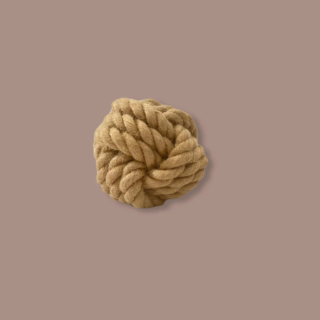 Natural Hemp Rope Ball 3" Small Dog Toy - We The People 