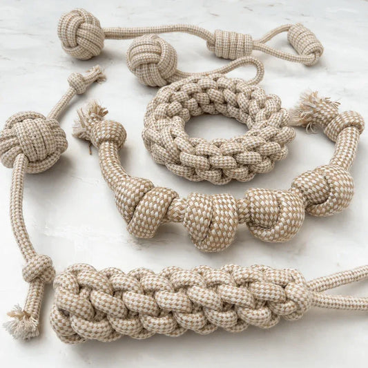 Natural Hemp Rope Dog Toys by Furry Tails Set - We The People 