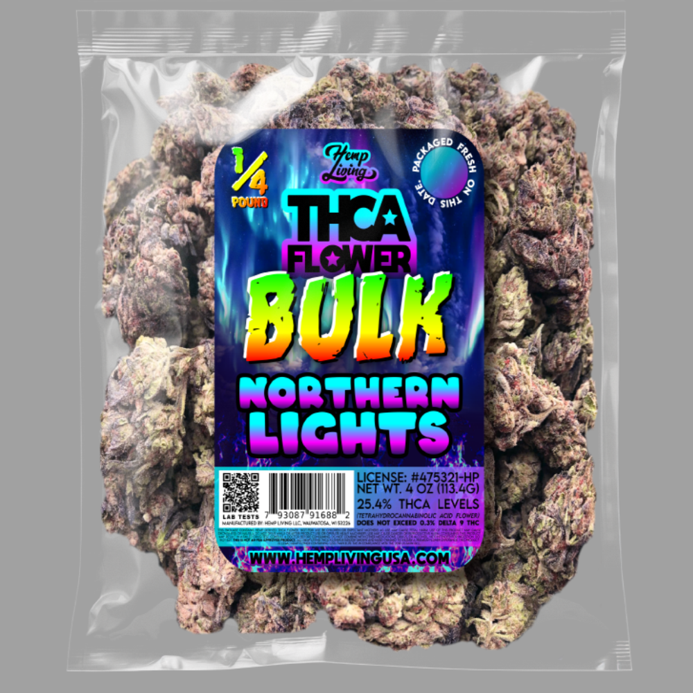 THCA Flower – Northern Lights – BULK – Nitrogen-Sealed Bags