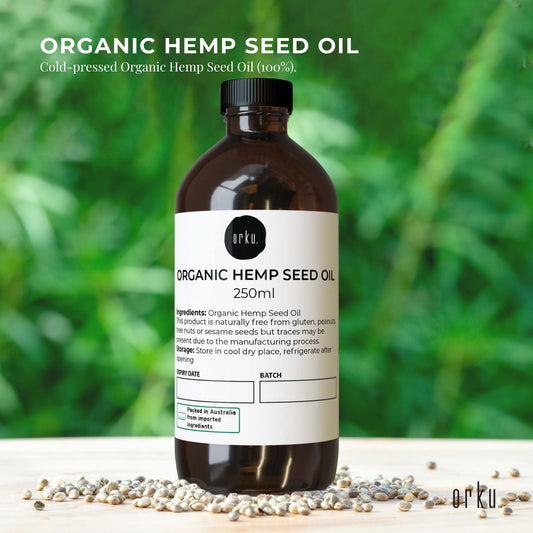 Orku 250ml Organic Hemp Seed Oil - Cold Pressed Food Grade Oils-1