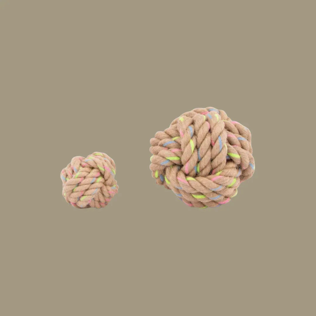 Rainbow Hemp Knot Ball Dog Toy Eco-Friendly - We The People 