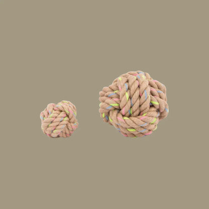Rainbow Hemp Knot Ball Dog Toy Eco-Friendly - We The People 