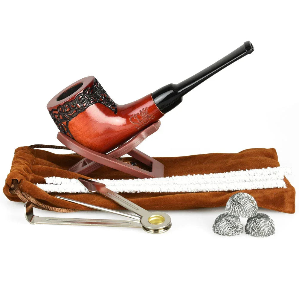 Pulsar Shire Pipes The English | Engraved Billiard Smoking Pipe - We The People 