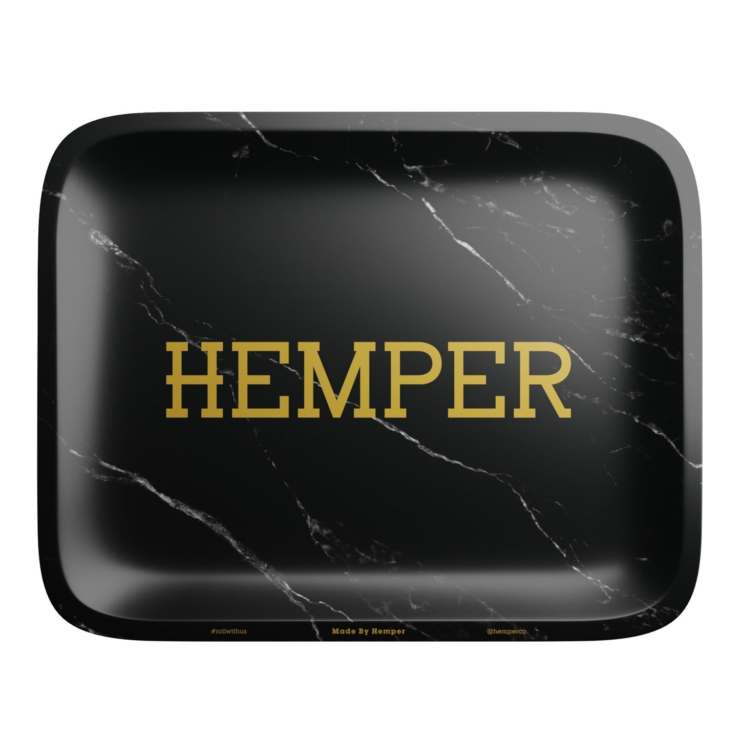 HEMPER Luxe Black Marble Rolling Tray - Multiple Sizes