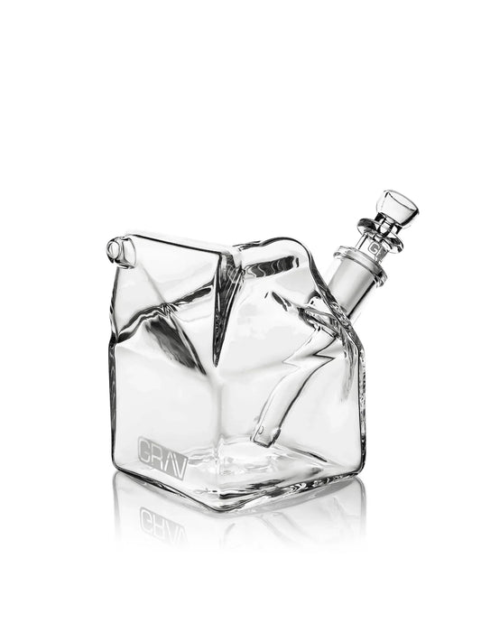 GRAV Milk Carton Bubbler | 4" Nostalgic Design | 14mm | Fission Downstem - We The People 