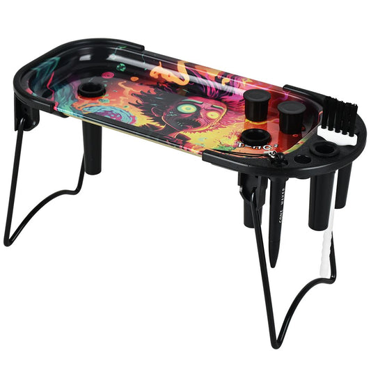 Elevated Metal Rolling Tray & Cone Loader Kit - Tie Dye Leaf