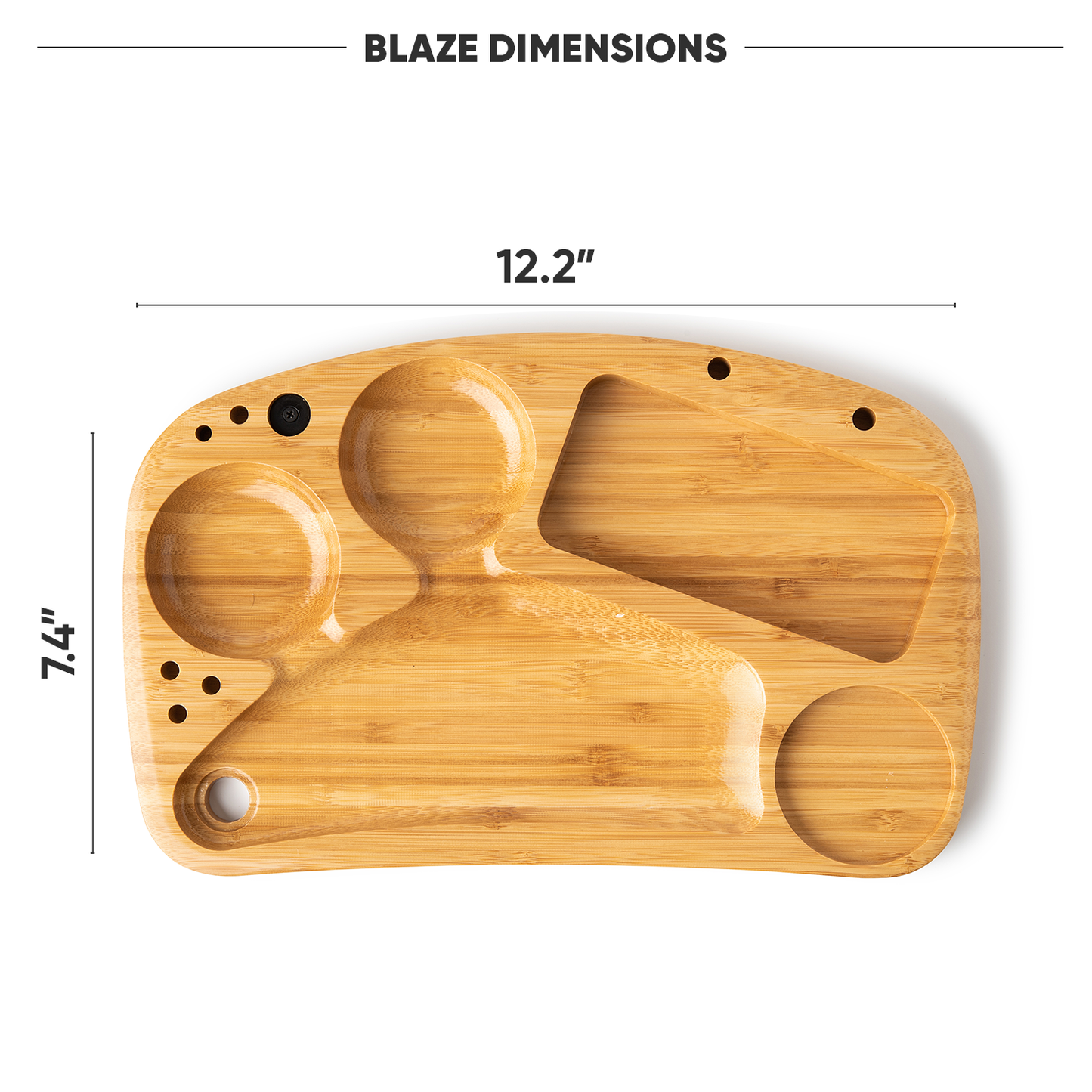 Wooden Rolling Tray - Mushroom Design 7x5
