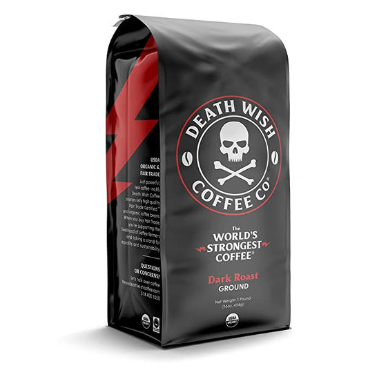 Death Wish Ground Coffee - Case of 6 (16oz Bags)