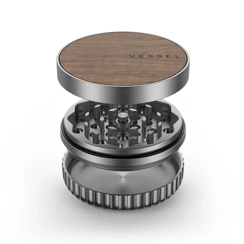 Vessel Mill Herb Grinder - Walnut | 3-Piece Magnetic - We The People 