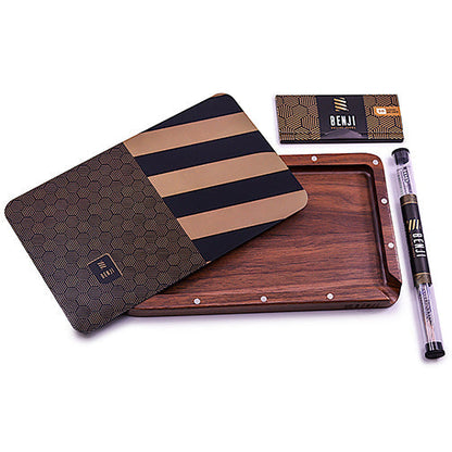 Benji - Walnut Rolling Tray Kit with Magnetic Lid - OG
