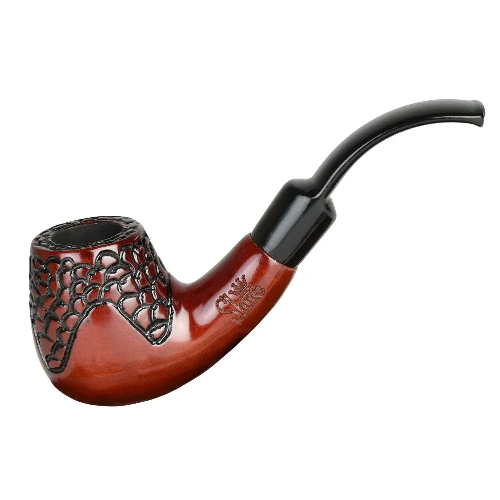 Pulsar Shire Pipes Engraved Bent Brandy | 5.5" Cherry Wood | Premium Pipe - We The People 