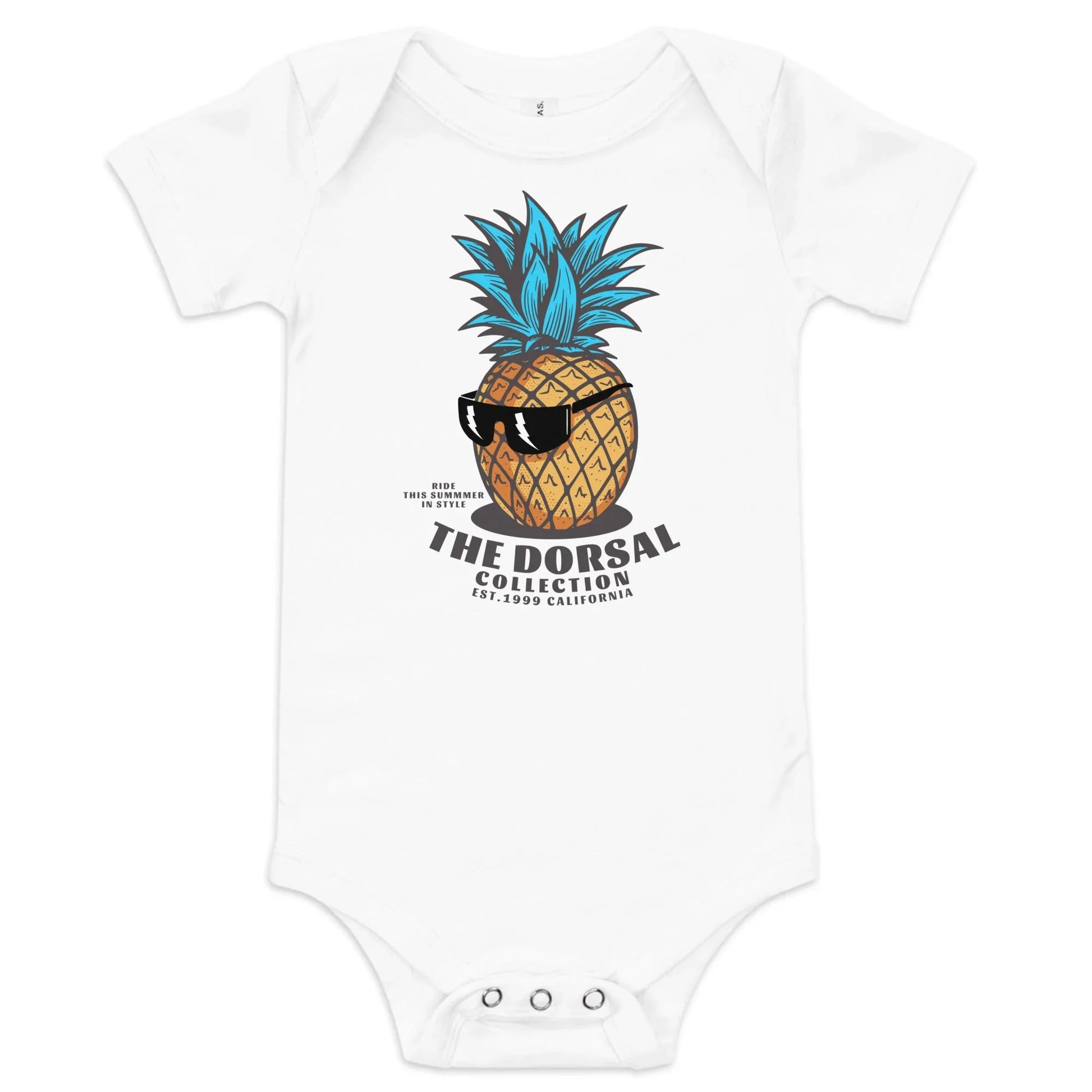 DORSAL Baby Onesie | 100% Cotton Short Sleeve | Surf-Inspired Infant Bodysuit - We The People 
